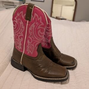 Durango Pink And Brown Cowboy Boots